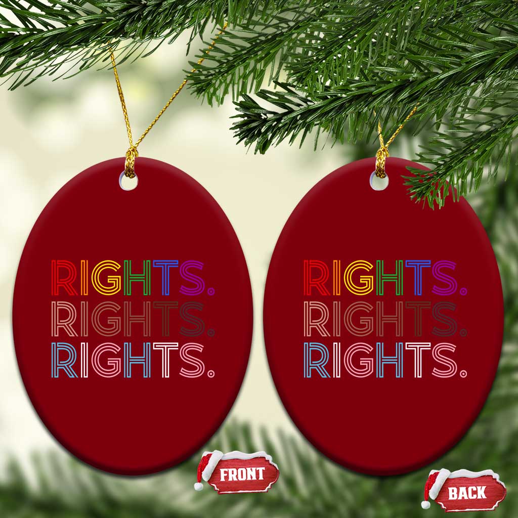LGBTQ Trans Rights Ceramic Ornament Social Justice Equality Human Rights - Wonder Print Shop