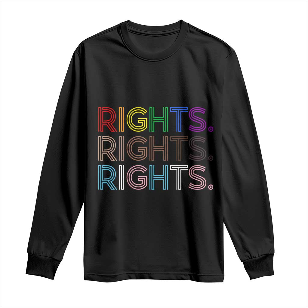 LGBTQ Trans Rights Long Sleeve Shirt Social Justice Equality Human Rights - Wonder Print Shop