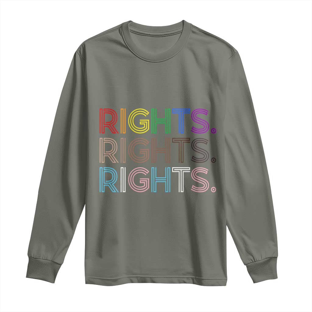 LGBTQ Trans Rights Long Sleeve Shirt Social Justice Equality Human Rights - Wonder Print Shop