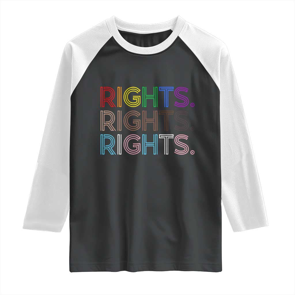 LGBTQ Trans Rights Raglan Shirt Social Justice Equality Human Rights - Wonder Print Shop