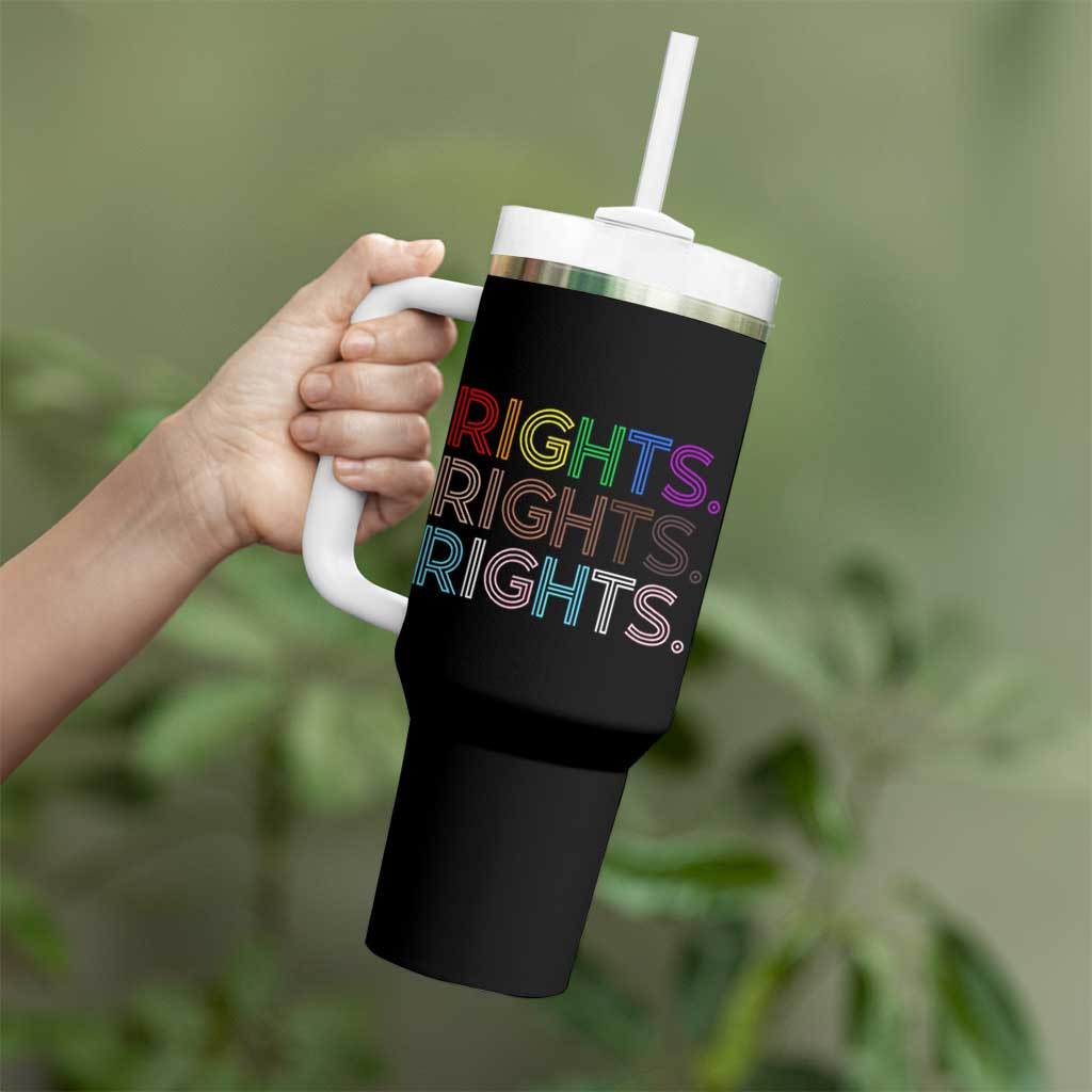 LGBTQ Trans Rights Tumbler With Handle Social Justice Equality Human Rights - Wonder Print Shop