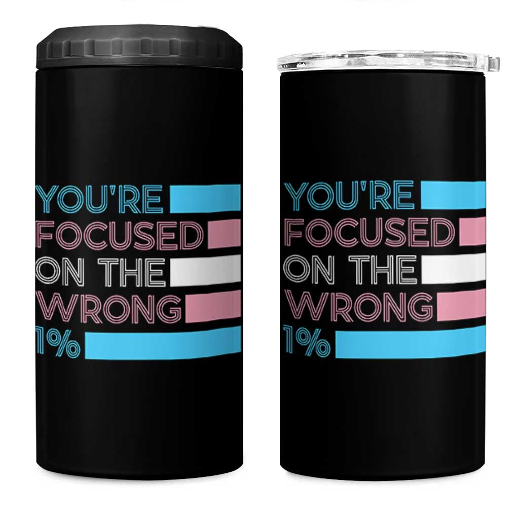 Trans Rights 4 in 1 Can Cooler Tumbler Transgender LGBTQ Queer Pride Ally Social Justice - Wonder Print Shop