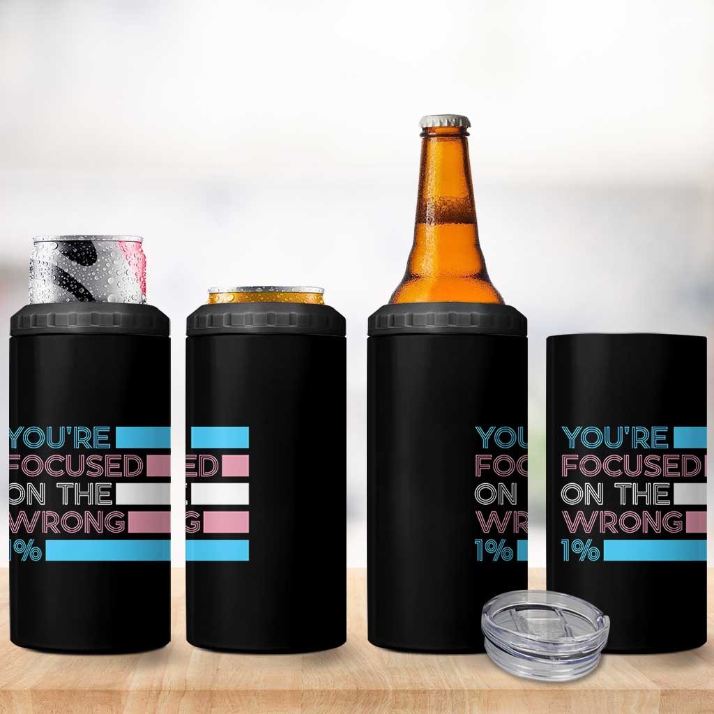 Trans Rights 4 in 1 Can Cooler Tumbler Transgender LGBTQ Queer Pride Ally Social Justice - Wonder Print Shop