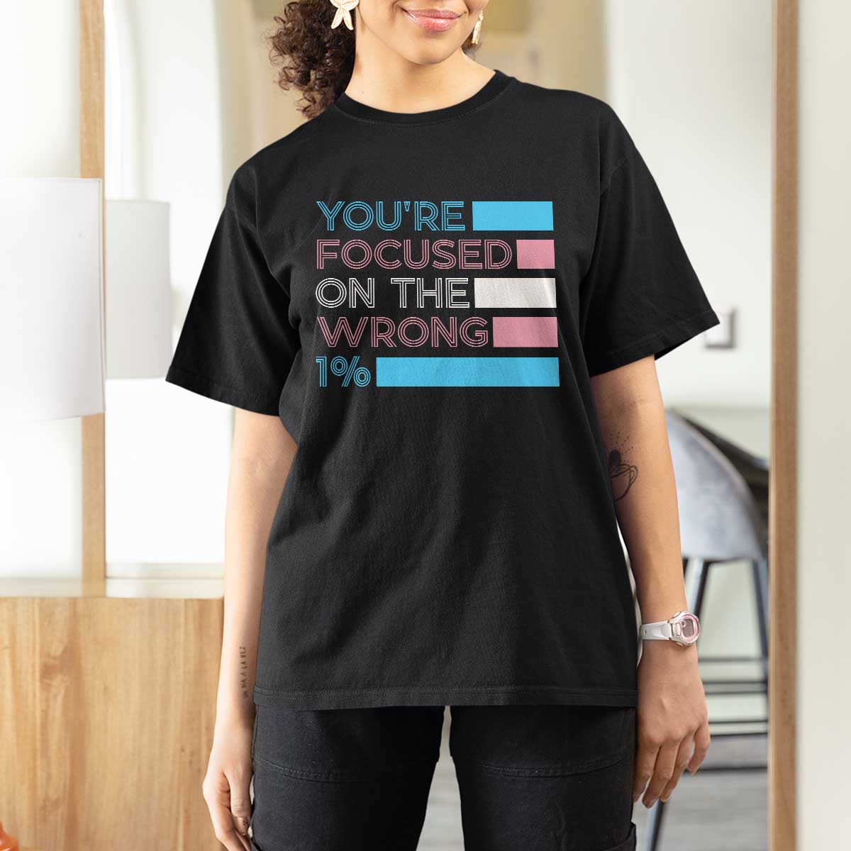 Trans Rights T Shirt For Women Transgender LGBTQ Queer Pride Ally Social Justice - Wonder Print Shop
