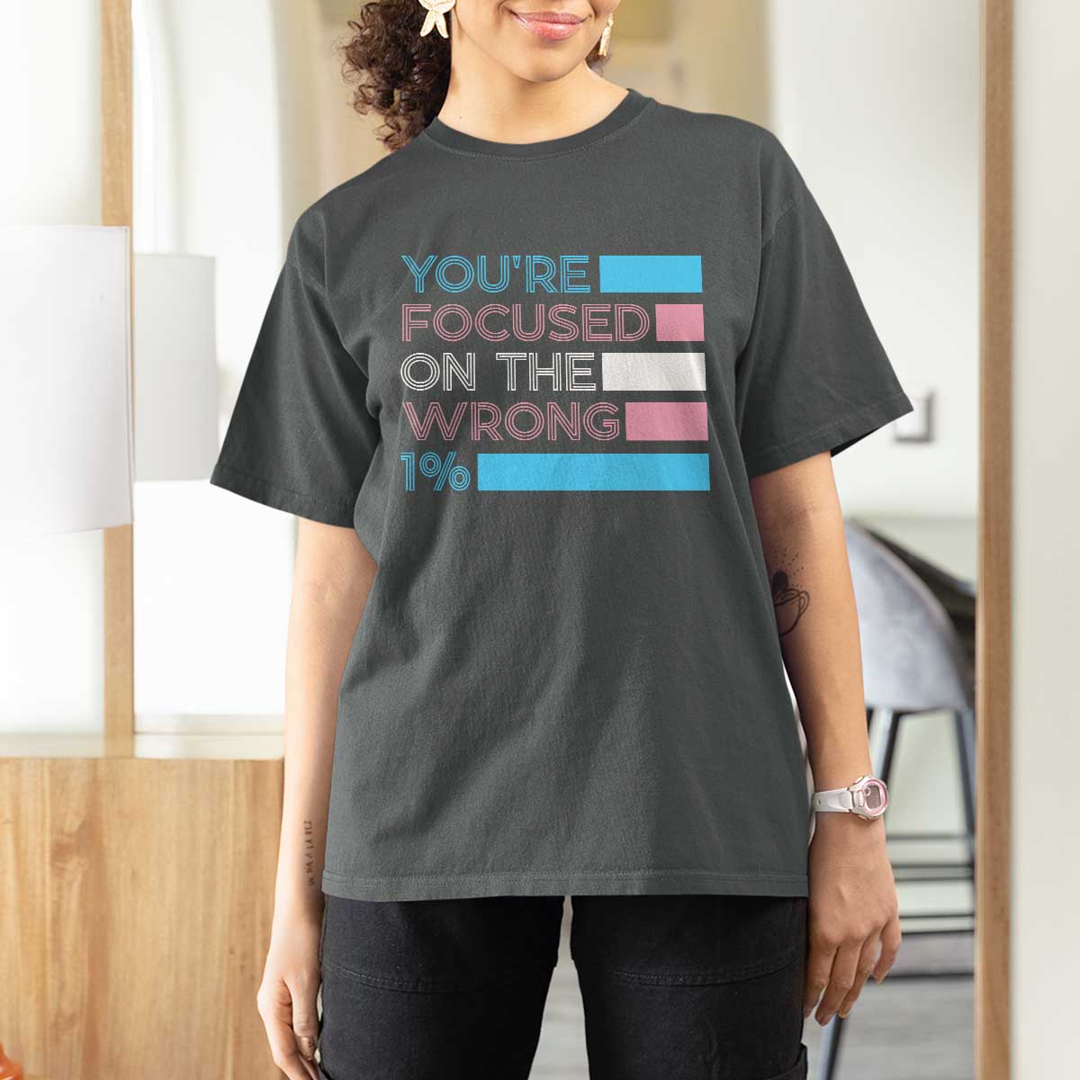 Trans Rights T Shirt For Women Transgender LGBTQ Queer Pride Ally Social Justice - Wonder Print Shop