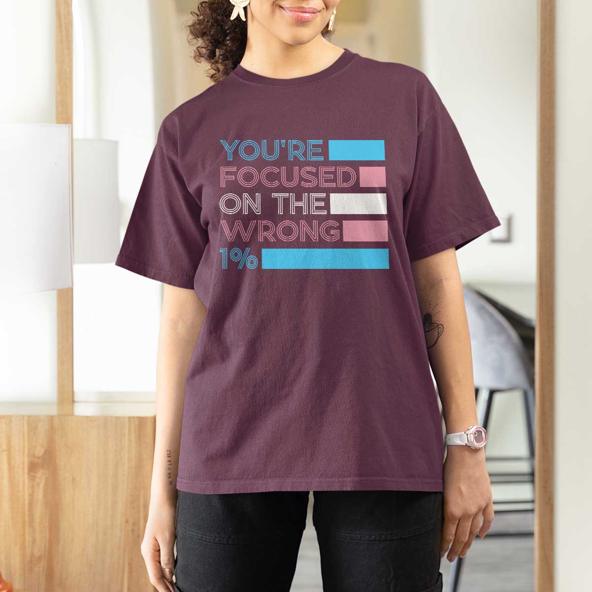 Trans Rights T Shirt For Women Transgender LGBTQ Queer Pride Ally Social Justice - Wonder Print Shop