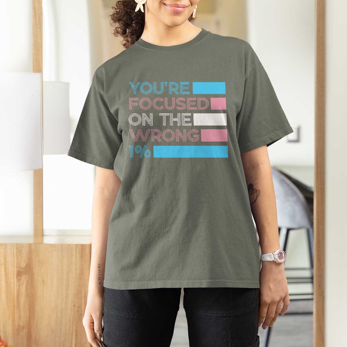 Trans Rights T Shirt For Women Transgender LGBTQ Queer Pride Ally Social Justice - Wonder Print Shop