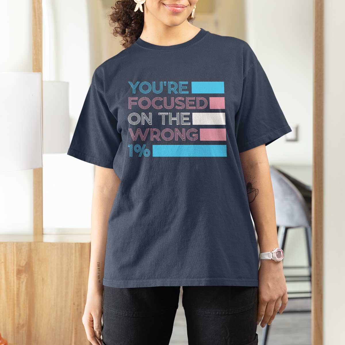 Trans Rights T Shirt For Women Transgender LGBTQ Queer Pride Ally Social Justice - Wonder Print Shop