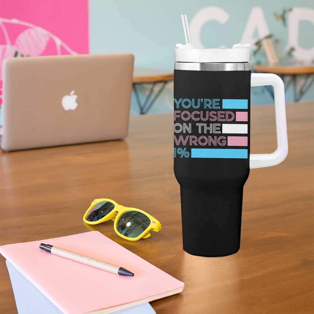 Trans Rights Tumbler With Handle Transgender LGBTQ Queer Pride Ally Social Justice - Wonder Print Shop