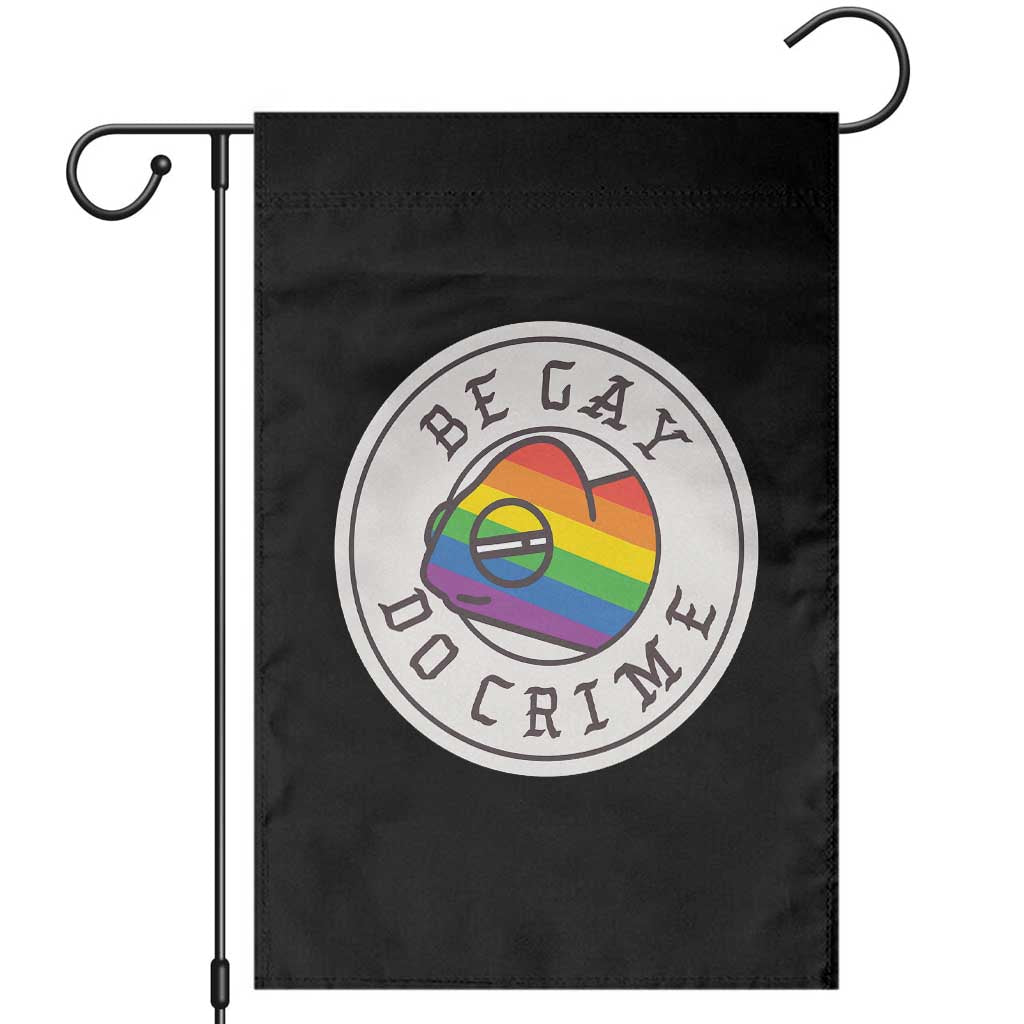 Be Gay Do Crime Rainbow Chameleon LGBTQ Pride Flag Garden Flag - Wonder Print Shop
