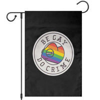 Be Gay Do Crime Rainbow Chameleon LGBTQ Pride Flag Garden Flag - Wonder Print Shop