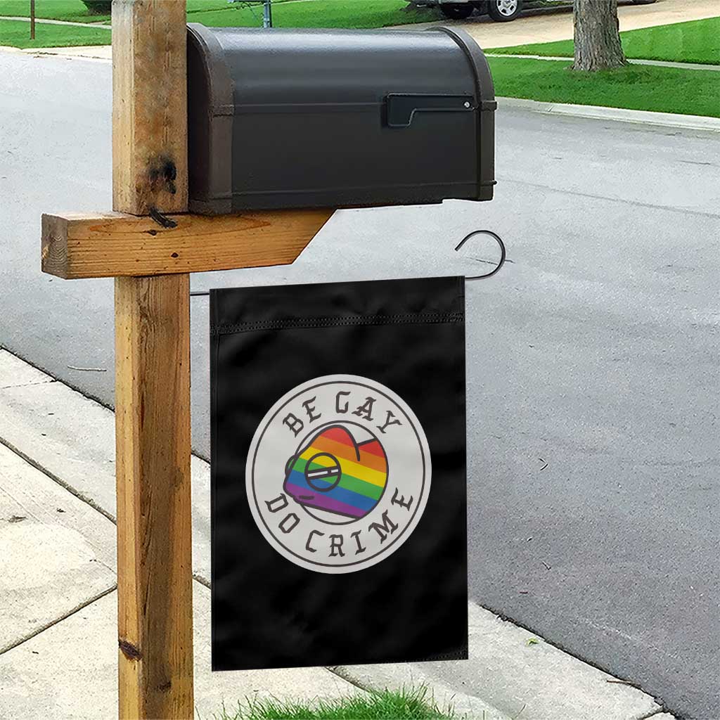 Be Gay Do Crime Rainbow Chameleon LGBTQ Pride Flag Garden Flag - Wonder Print Shop