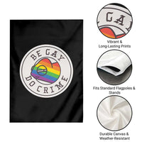 Be Gay Do Crime Rainbow Chameleon LGBTQ Pride Flag Garden Flag - Wonder Print Shop