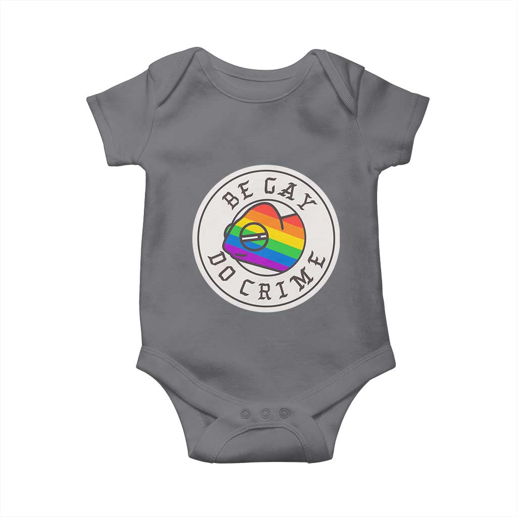 Be Gay Do Crime Rainbow Chameleon LGBTQ Pride Flag Baby Onesie - Wonder Print Shop