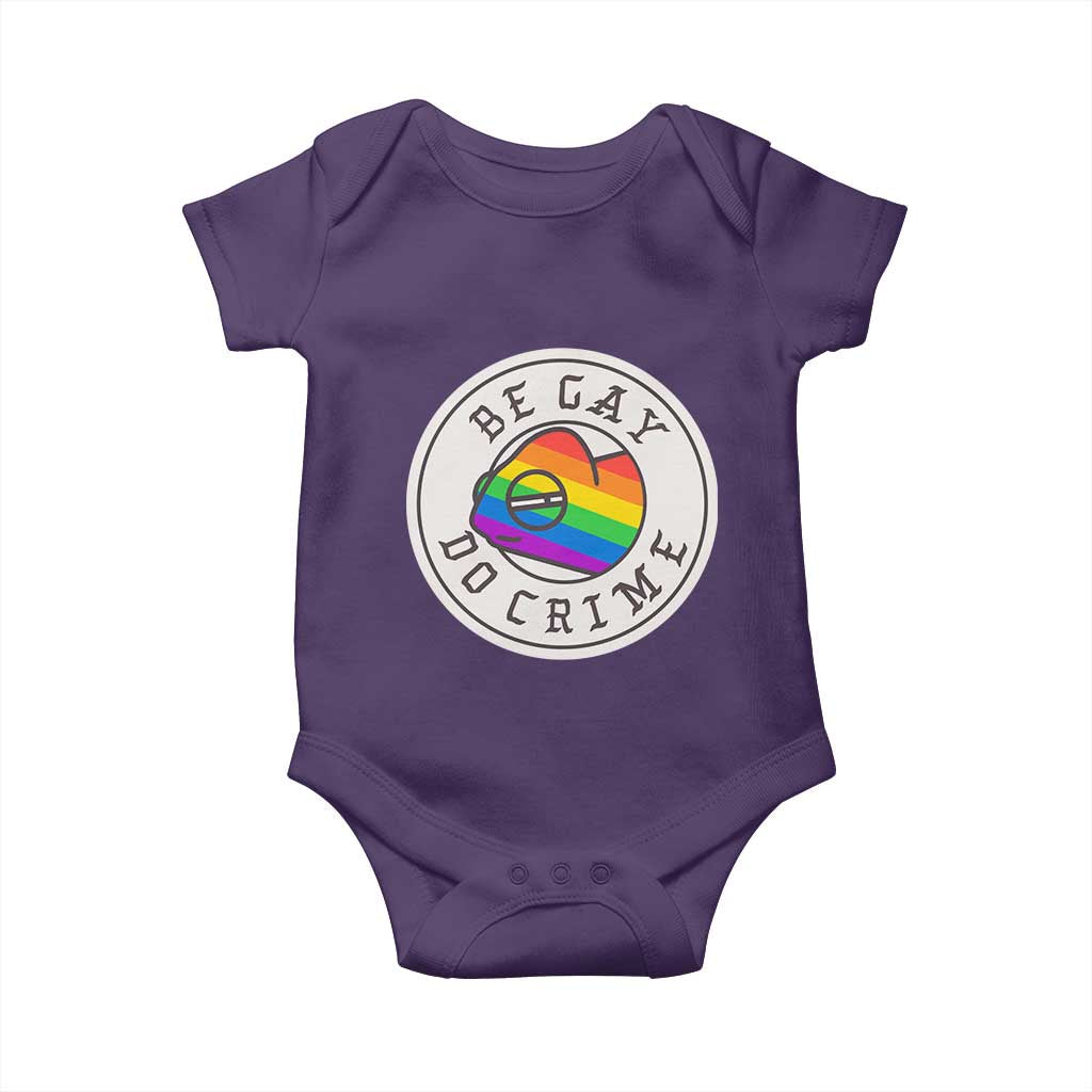 Be Gay Do Crime Rainbow Chameleon LGBTQ Pride Flag Baby Onesie - Wonder Print Shop