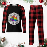Be Gay Do Crime Rainbow Chameleon LGBTQ Pride Flag Plaid Pajama Set - Wonder Print Shop