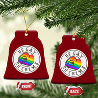 Be Gay Do Crime Rainbow Chameleon LGBTQ Pride Flag Ceramic Ornament - Wonder Print Shop