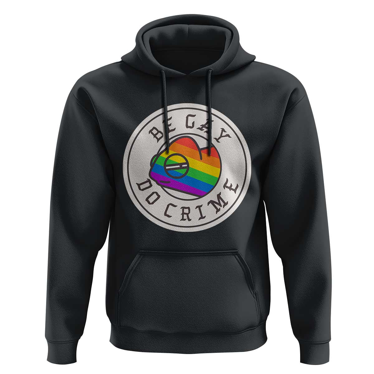 Be Gay Do Crime Rainbow Chameleon LGBTQ Pride Flag Hoodie - Wonder Print Shop