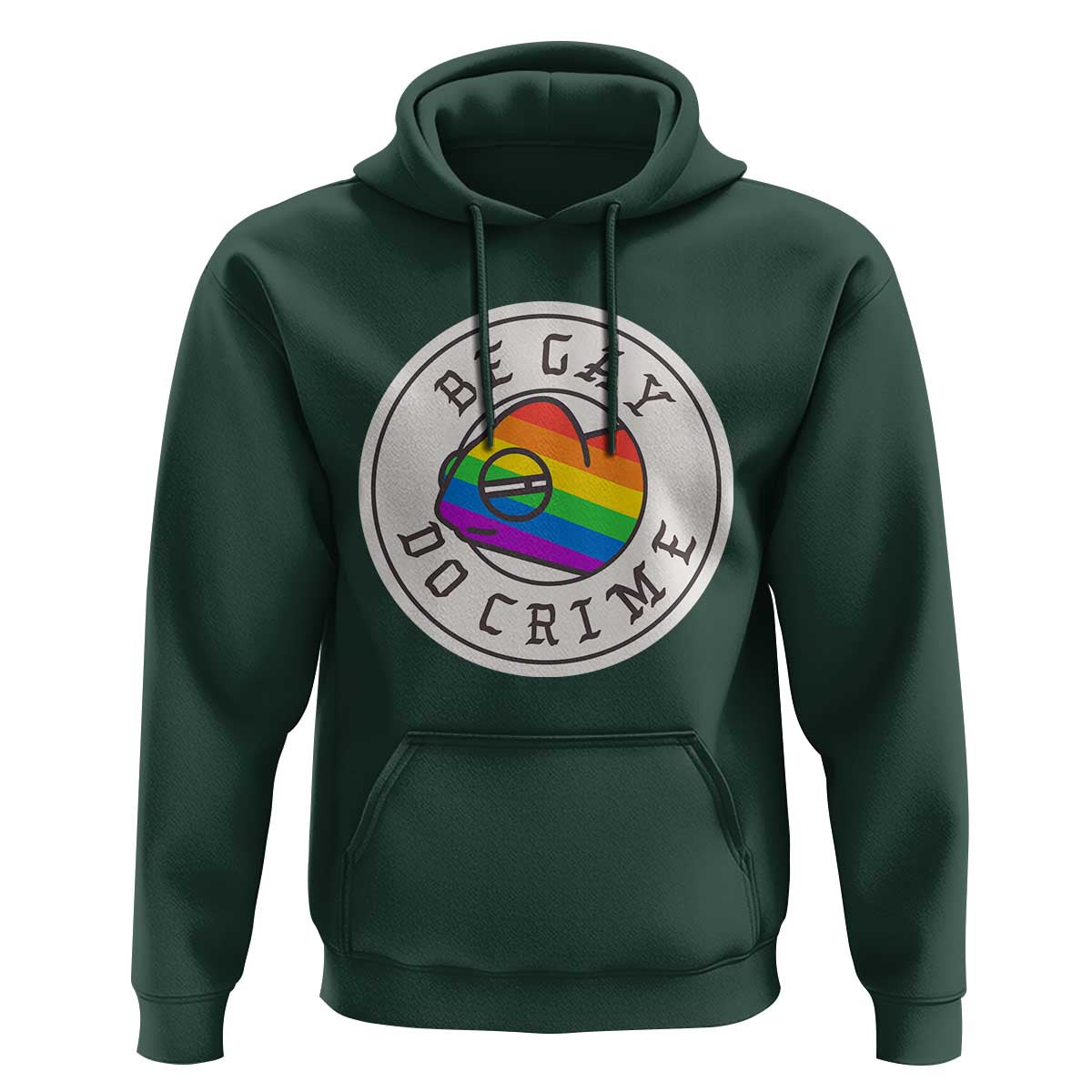 Be Gay Do Crime Rainbow Chameleon LGBTQ Pride Flag Hoodie - Wonder Print Shop