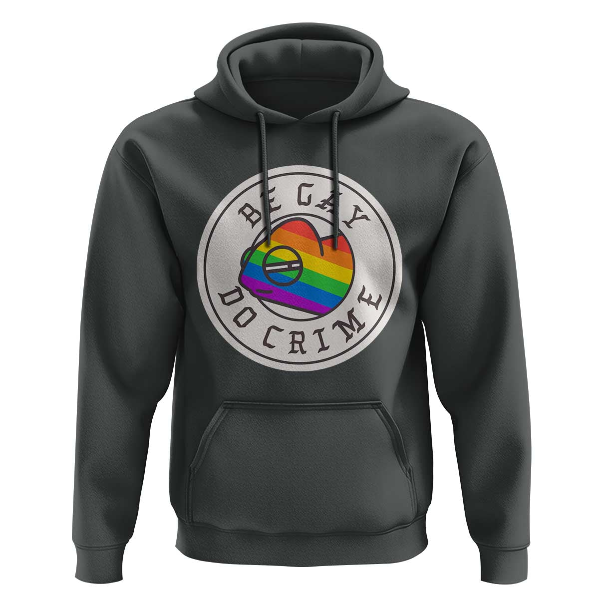 Be Gay Do Crime Rainbow Chameleon LGBTQ Pride Flag Hoodie - Wonder Print Shop