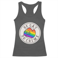Be Gay Do Crime Rainbow Chameleon LGBTQ Pride Flag Racerback Tank Top - Wonder Print Shop