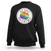 Be Gay Do Crime Rainbow Chameleon LGBTQ Pride Flag Sweatshirt - Wonder Print Shop