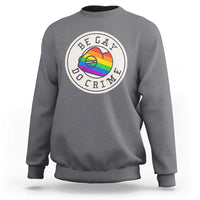 Be Gay Do Crime Rainbow Chameleon LGBTQ Pride Flag Sweatshirt - Wonder Print Shop