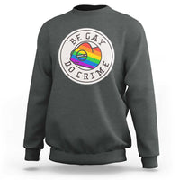 Be Gay Do Crime Rainbow Chameleon LGBTQ Pride Flag Sweatshirt - Wonder Print Shop