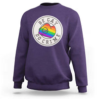 Be Gay Do Crime Rainbow Chameleon LGBTQ Pride Flag Sweatshirt - Wonder Print Shop