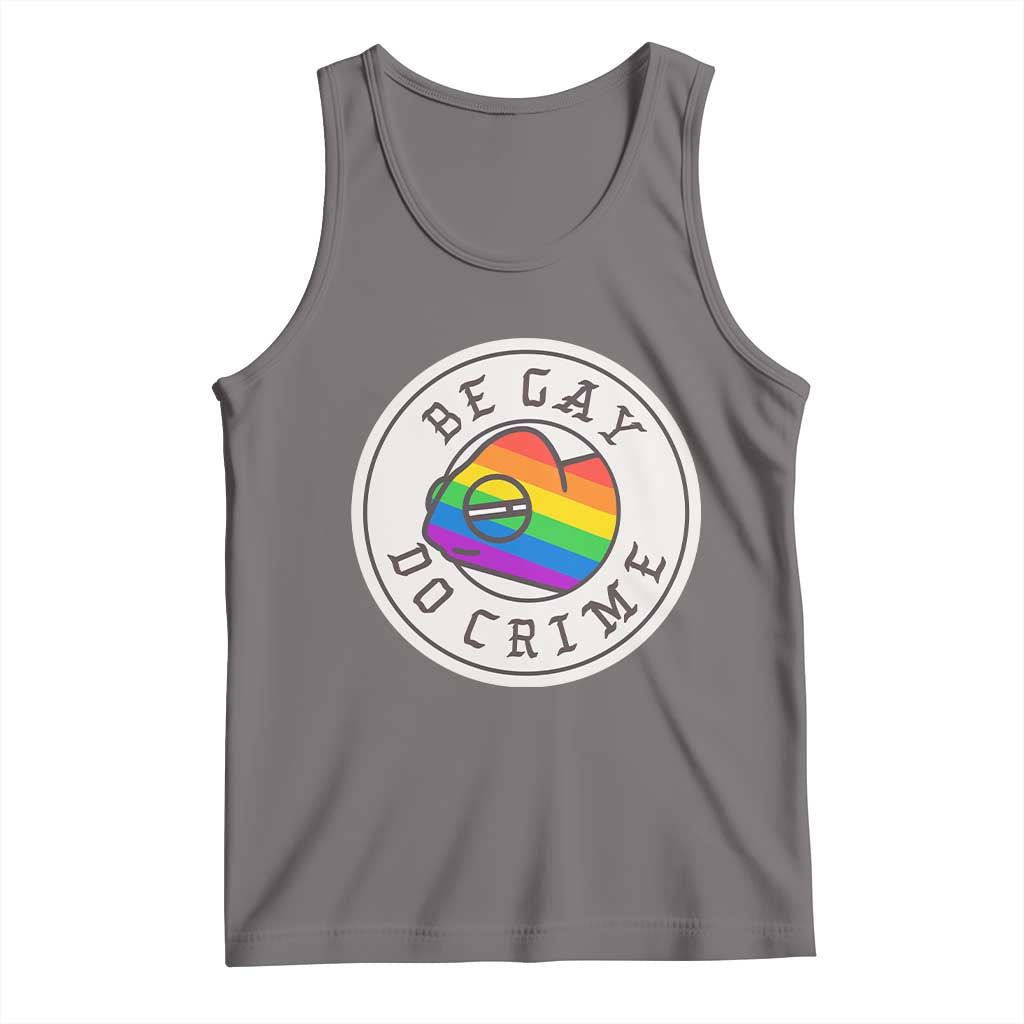 Be Gay Do Crime Rainbow Chameleon LGBTQ Pride Flag Tank Top - Wonder Print Shop