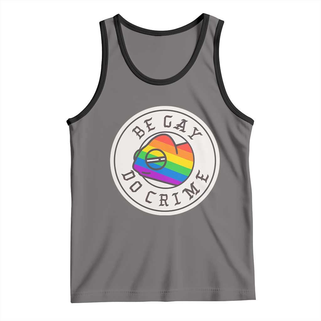 Be Gay Do Crime Rainbow Chameleon LGBTQ Pride Flag Tank Top - Wonder Print Shop