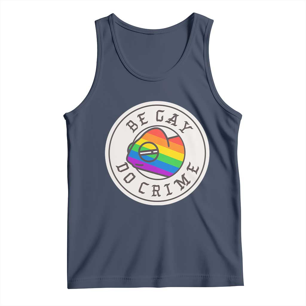 Be Gay Do Crime Rainbow Chameleon LGBTQ Pride Flag Tank Top - Wonder Print Shop