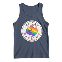 Be Gay Do Crime Rainbow Chameleon LGBTQ Pride Flag Tank Top - Wonder Print Shop