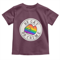 Be Gay Do Crime Rainbow Chameleon LGBTQ Pride Flag Toddler T Shirt - Wonder Print Shop