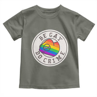 Be Gay Do Crime Rainbow Chameleon LGBTQ Pride Flag Toddler T Shirt - Wonder Print Shop