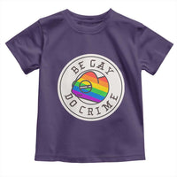 Be Gay Do Crime Rainbow Chameleon LGBTQ Pride Flag Toddler T Shirt - Wonder Print Shop