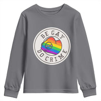 Be Gay Do Crime Rainbow Chameleon LGBTQ Pride Flag Youth Sweatshirt - Wonder Print Shop