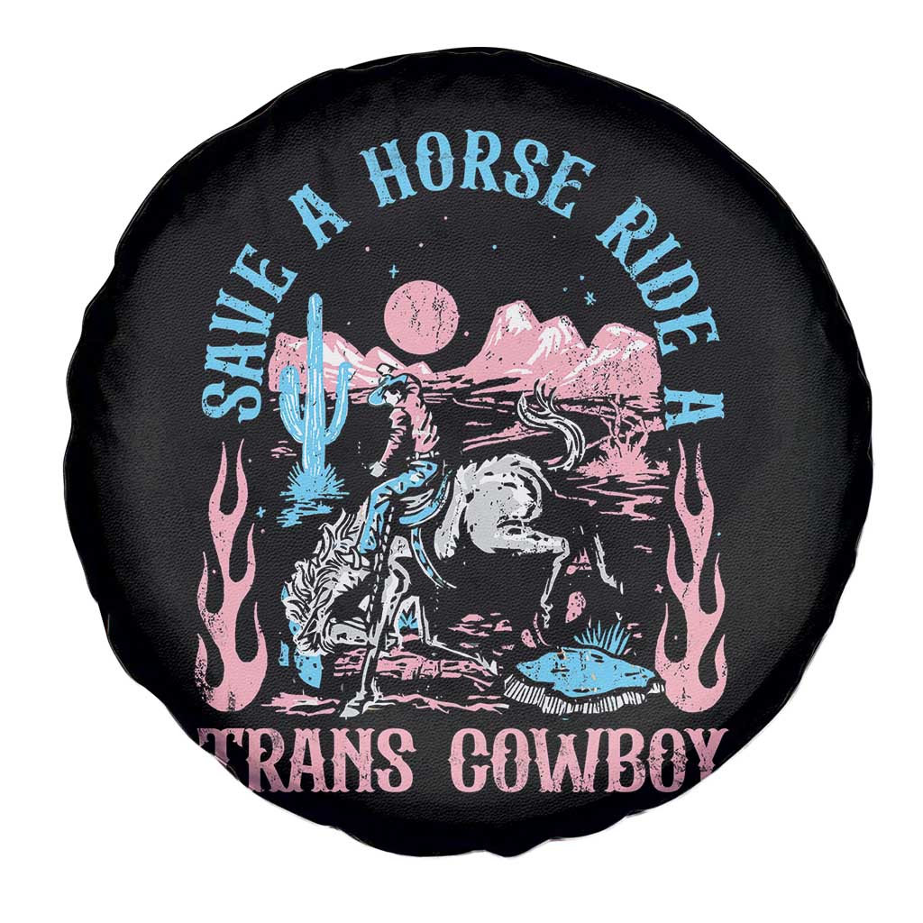 Save A Horse Ride A Trans Cowboy Spare Tire Cover Transgender Trans Pride LGBTQ