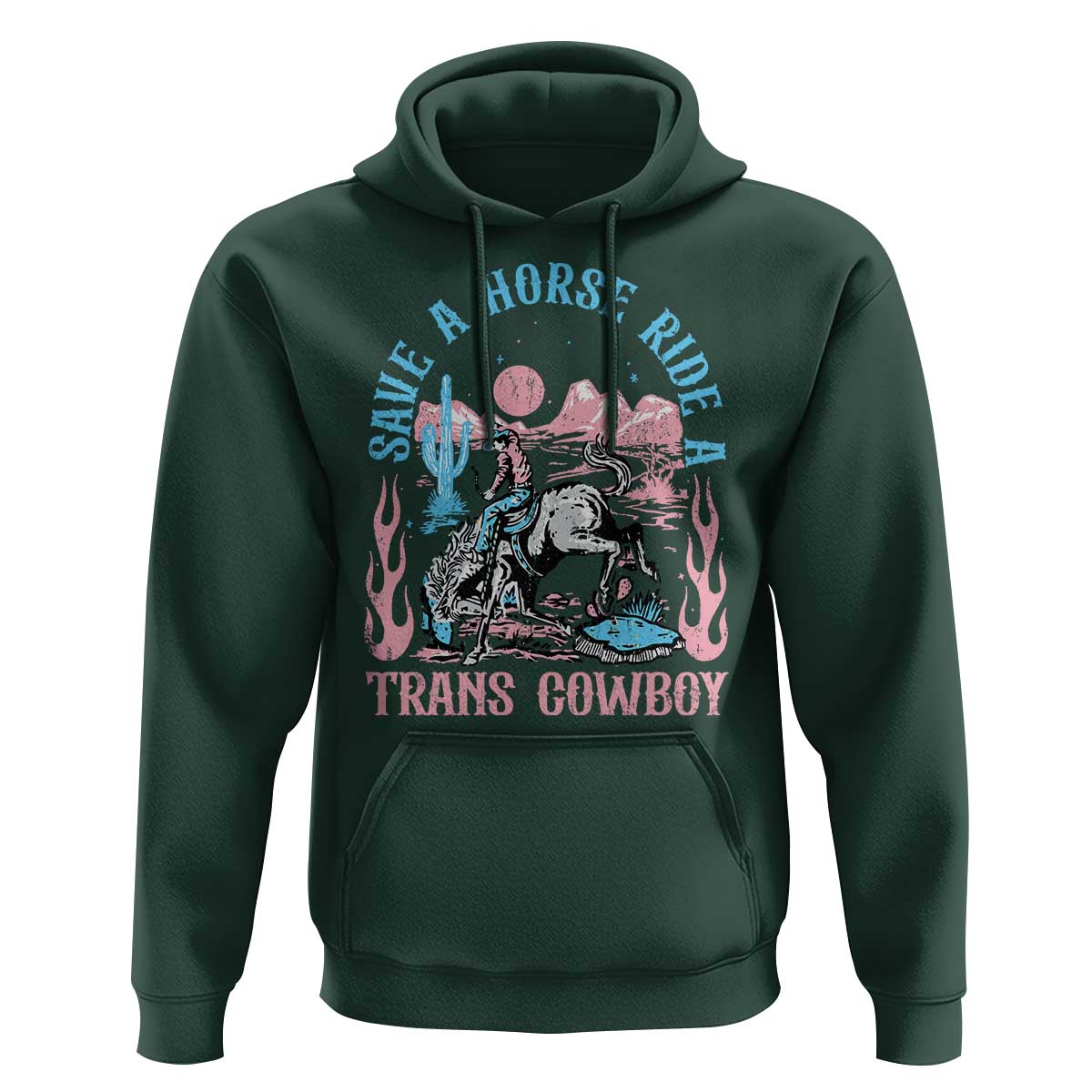 Save A Horse Ride A Trans Cowboy Hoodie Transgender Trans Pride LGBTQ