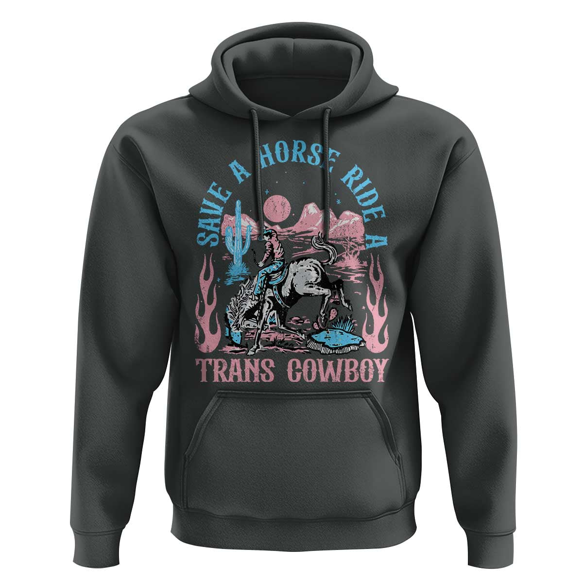 Save A Horse Ride A Trans Cowboy Hoodie Transgender Trans Pride LGBTQ