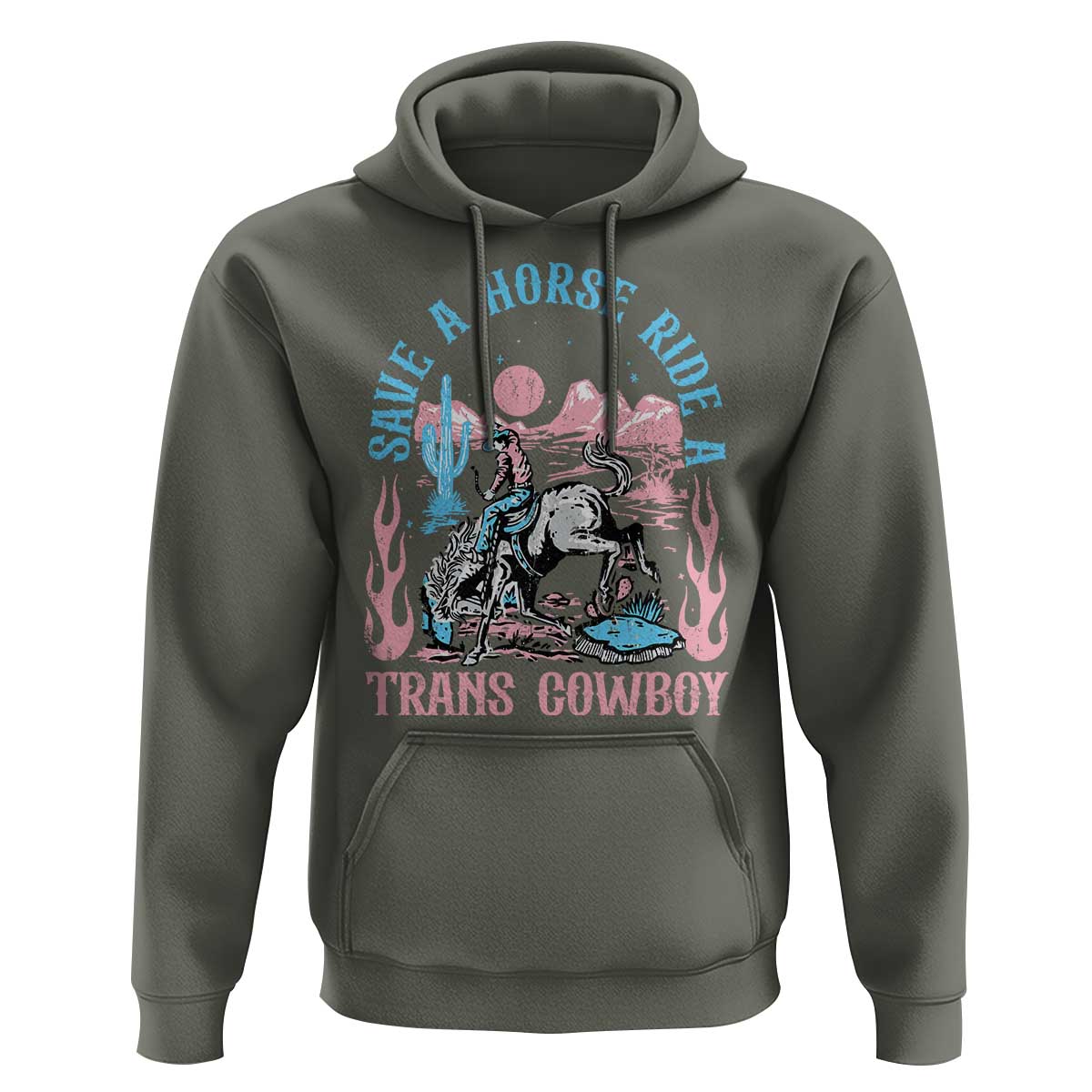 Save A Horse Ride A Trans Cowboy Hoodie Transgender Trans Pride LGBTQ