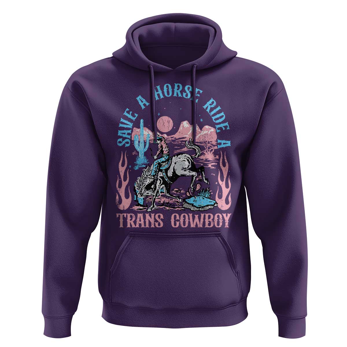 Save A Horse Ride A Trans Cowboy Hoodie Transgender Trans Pride LGBTQ