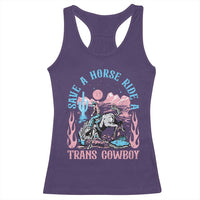 Save A Horse Ride A Trans Cowboy Racerback Tank Top Transgender Trans Pride LGBTQ