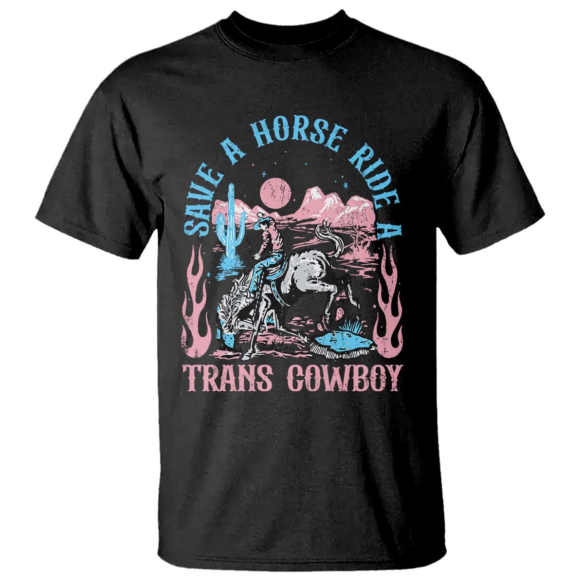Save A Horse Ride A Trans Cowboy T Shirt Transgender Trans Pride LGBTQ
