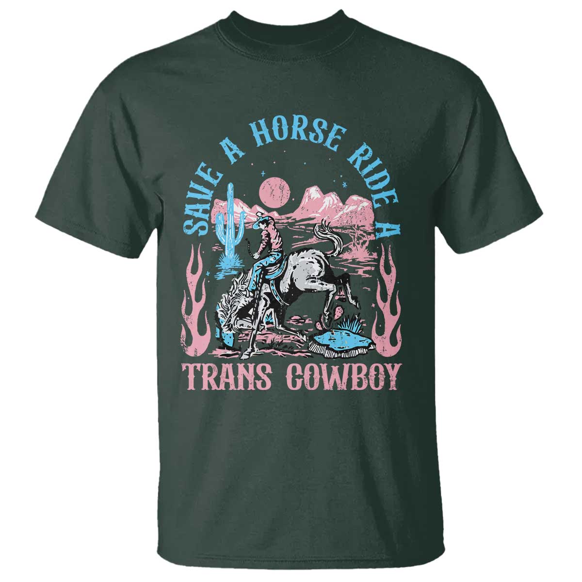 Save A Horse Ride A Trans Cowboy T Shirt Transgender Trans Pride LGBTQ