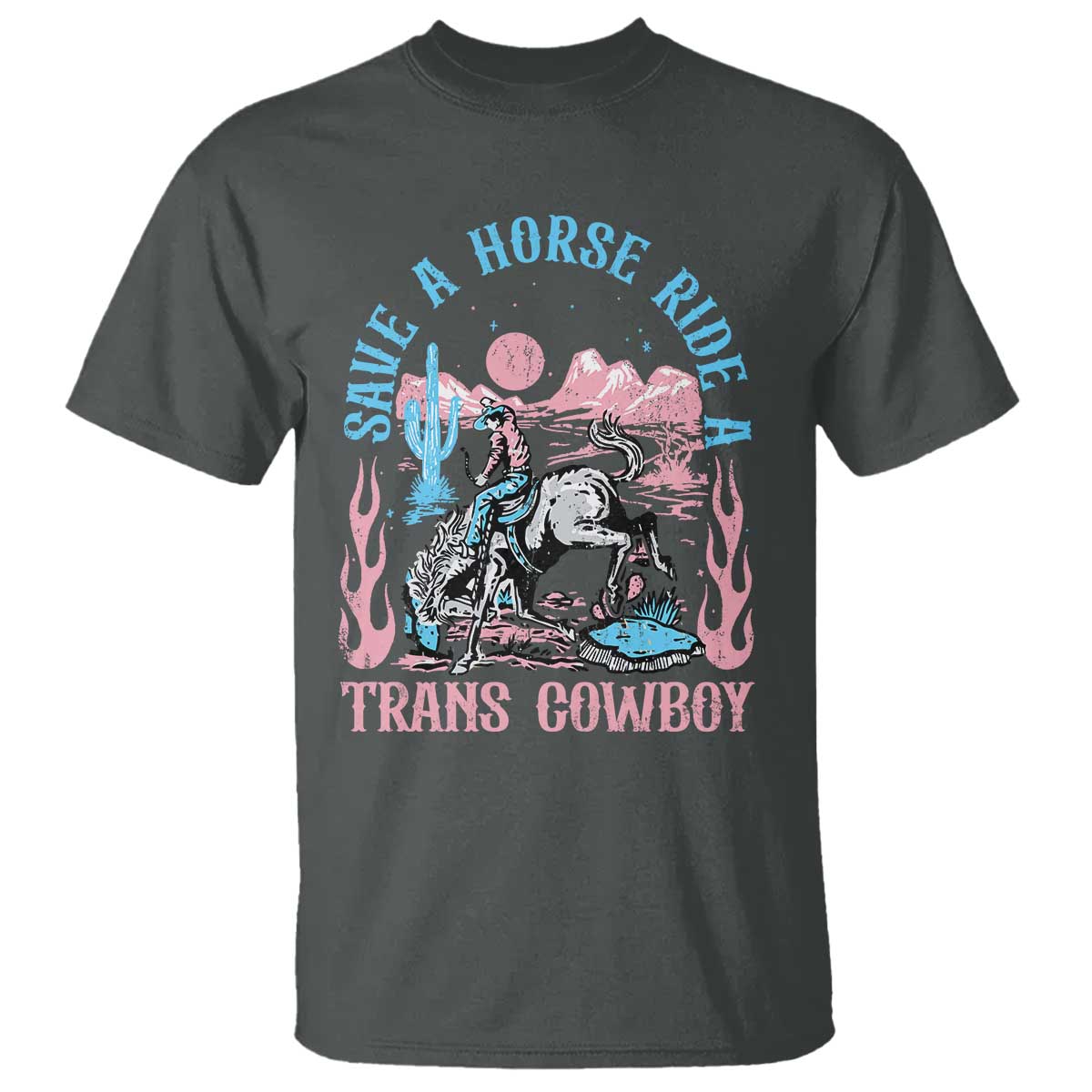 Save A Horse Ride A Trans Cowboy T Shirt Transgender Trans Pride LGBTQ