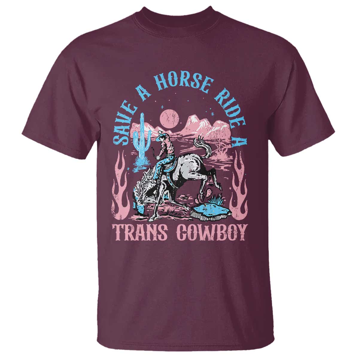 Save A Horse Ride A Trans Cowboy T Shirt Transgender Trans Pride LGBTQ