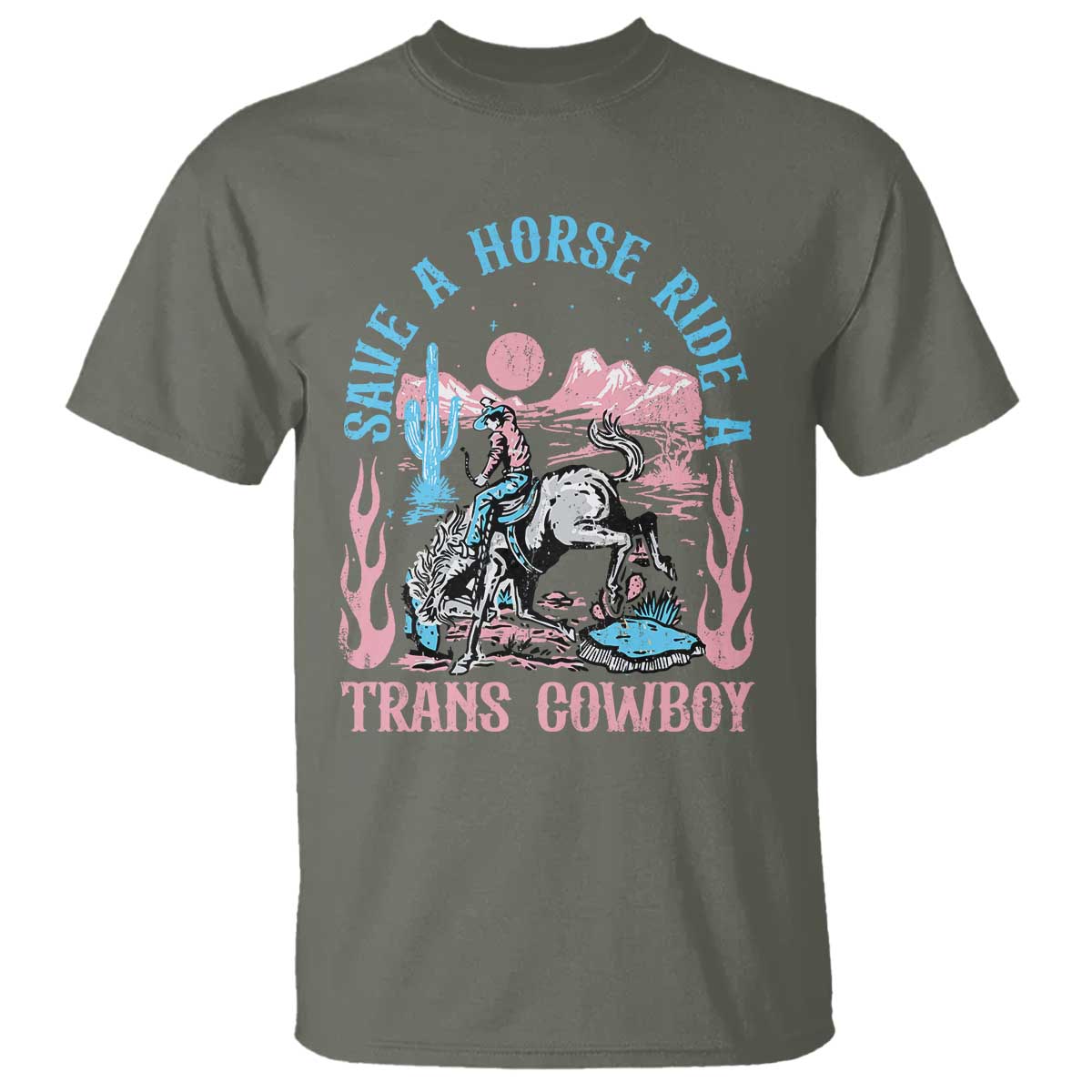 Save A Horse Ride A Trans Cowboy T Shirt Transgender Trans Pride LGBTQ
