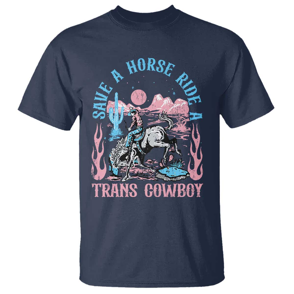 Save A Horse Ride A Trans Cowboy T Shirt Transgender Trans Pride LGBTQ