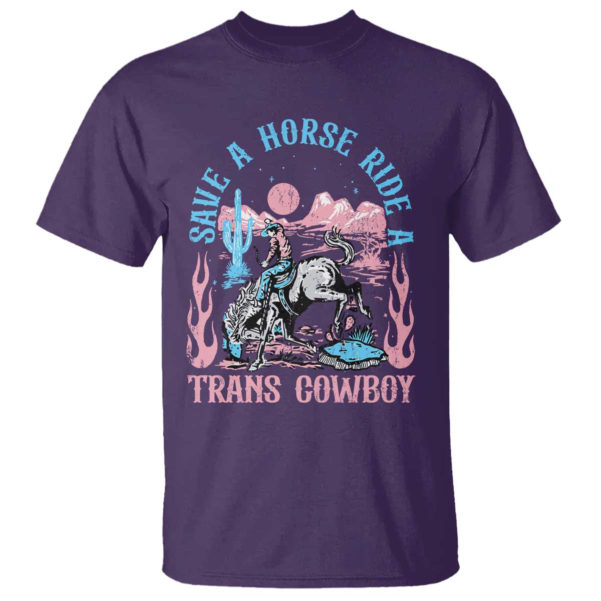 Save A Horse Ride A Trans Cowboy T Shirt Transgender Trans Pride LGBTQ